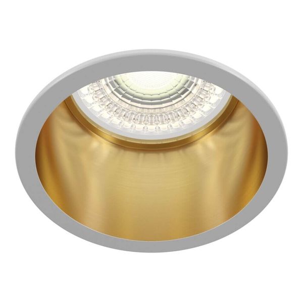 Maytoni Reif Downlight, Einbauleuchte GU10 Weiss, Gold Ø68mm