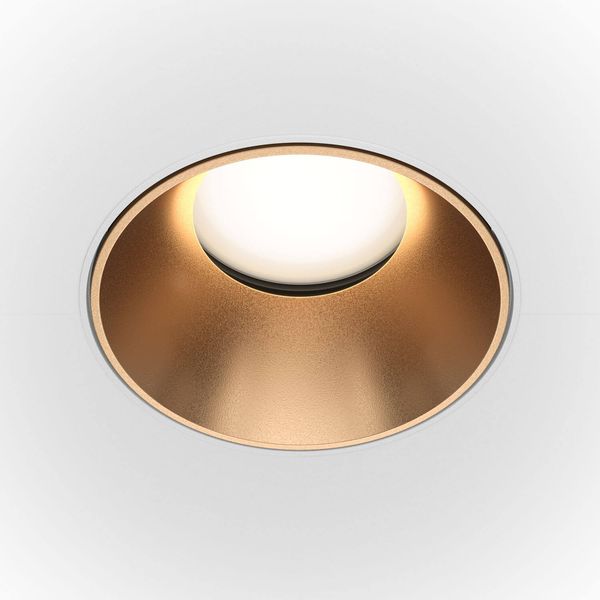 Maytoni Share Downlight, Einbauleuchte GU10 matt Gold / Weiss Ø10,2mm