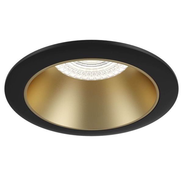 Maytoni Share Deckeneinbaulampe GU10 Schwarz-Gold Ø86mm