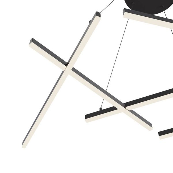 Maytoni Line LED Pendelleuchte, Hängeleuchte 75W Schwarz Warmweiss