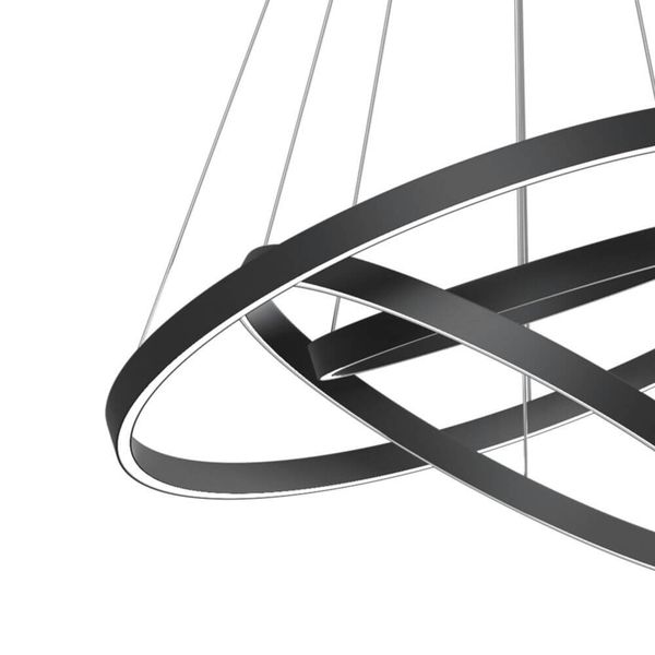 Maytoni Rim LED Pendelleuchte, Hängeleuchte 115W Schwarz Neutralweiss