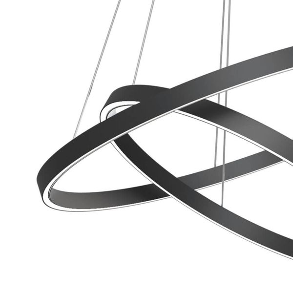 Maytoni Rim LED Pendelleuchte, Hängeleuchte 88W Schwarz Neutralweiss