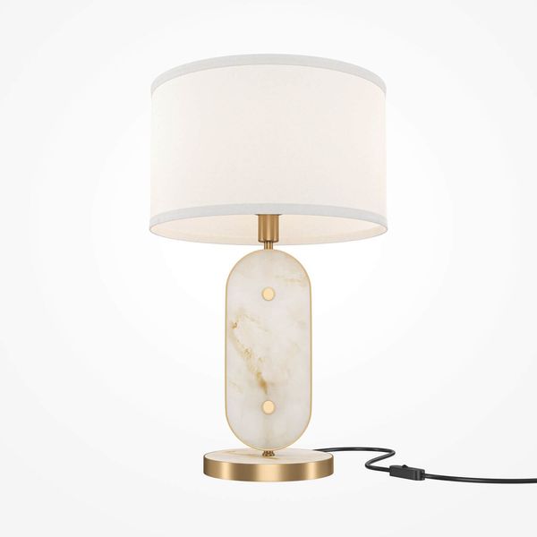 Maytoni Marmo Tischleuchte, Tischlampe E27 Gold-Farbe