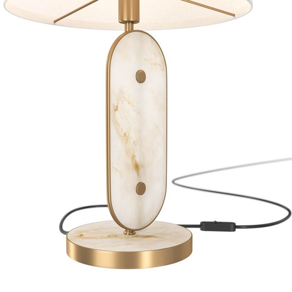 Maytoni Marmo Tischleuchte, Tischlampe E27 Gold-Farbe