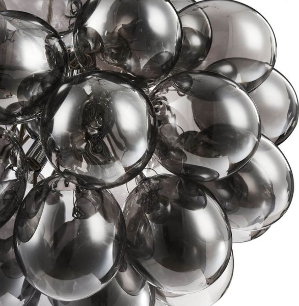 Maytoni Balbo Pendelleuchte, Hängeleuchte 8x G9 Nickel Rauchfarbe Glas