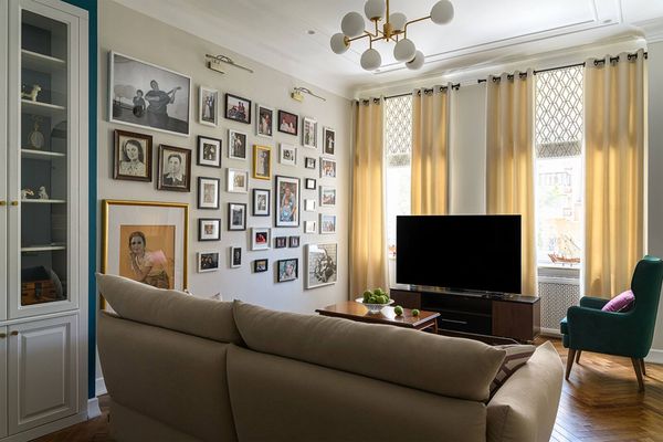 Maytoni Erich Kronleuchter, Hängeleuchte 8x E14 Messing Weiss Glas