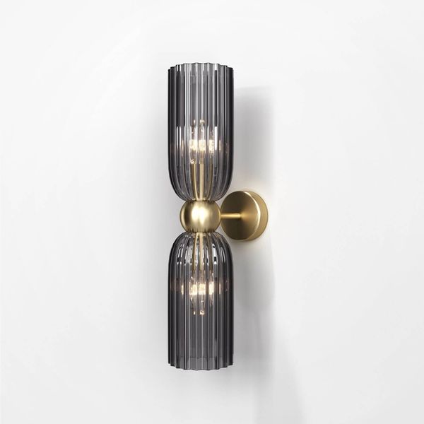 Maytoni Antic Wandleuchte, Wandlampe 2x E14 Grau Gold-Farbe