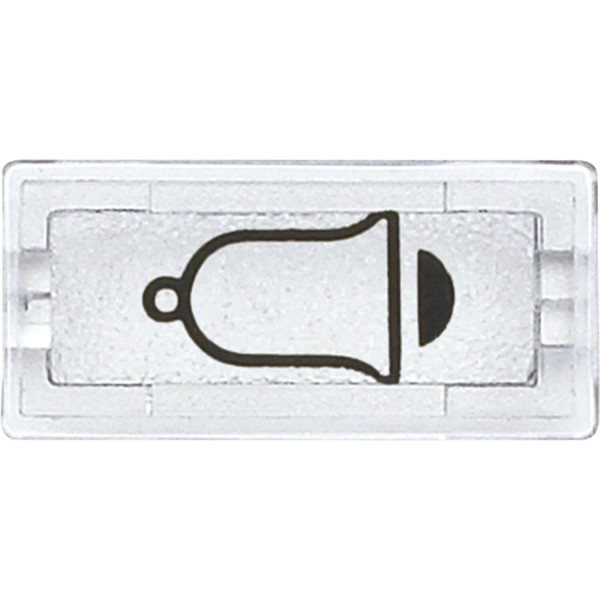 Merten 395869 Symbole, rechteckig, Klingel, glasklar