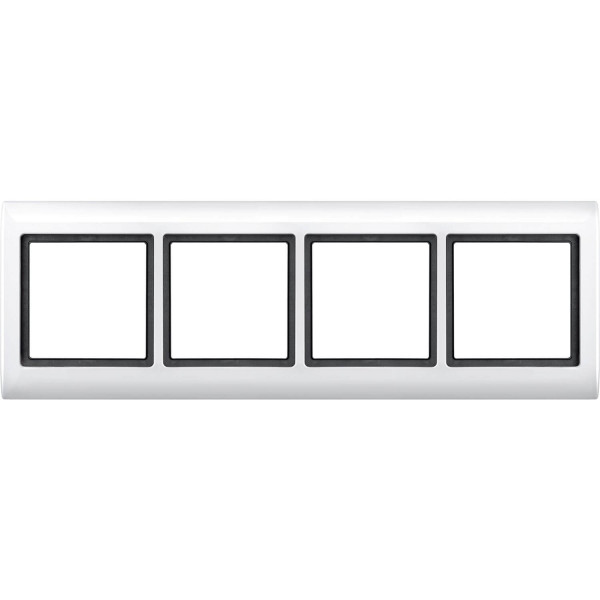 Merten 400419 AQUADESIGN-Rahmen, 4fach, polarweiß