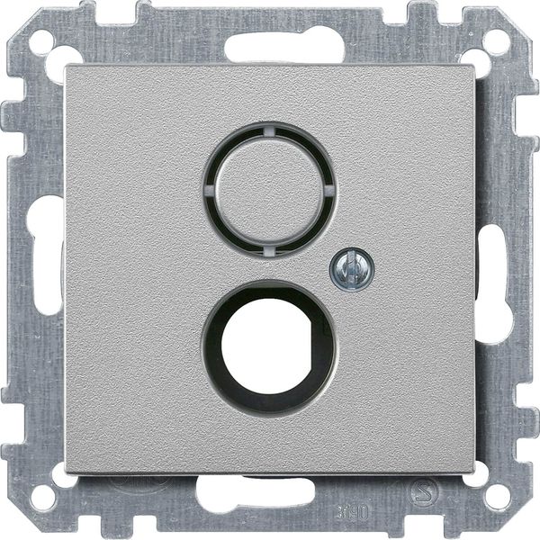Merten 468560 Zentralplatte für BNC/TNC-Buchse, aluminium, System M