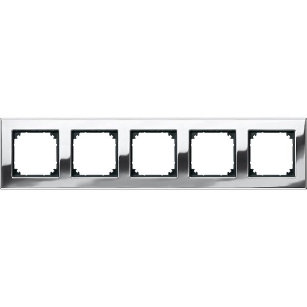 Merten 475539 M-PLAN-Metallrahmen, 5fach, Chrom