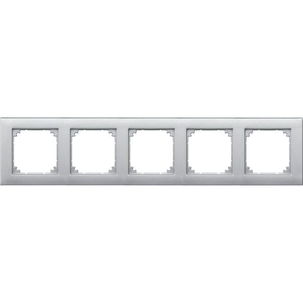 Merten 486560 M-PLAN-Rahmen, 5fach, aluminium