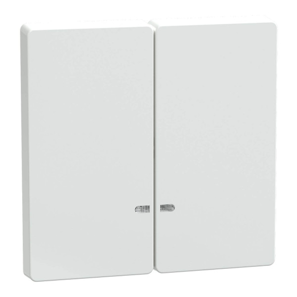 Merten MEG3420-6035 Doppelwippe mit Kontrollfenster, Lotosweiß, System Design