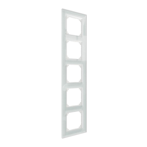 Merten MEG4050-2320 Echtglasrahmen 5fach Kristallweiß M-Plan