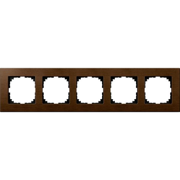 Merten MEG4055-3473 Holzrahmen, 5fach, Walnuss, M-PLAN
