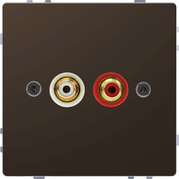 Merten MEG4350-6052 Steckdose für Audio Anschluss, Moccametallic, System Design