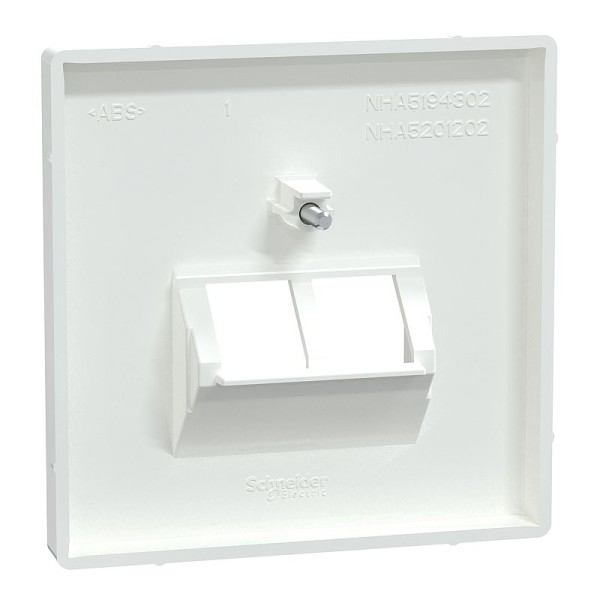 Merten MEG4522-6035 System Design Abdeckung UAE-Einsatz RJ45 2-fach lotosweiß glänzend