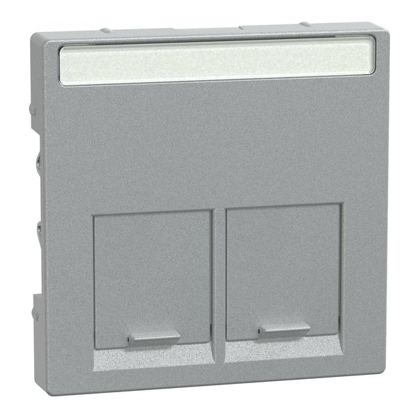 Merten MEG4574-0460 Zentralplatte für Actassi-Connector 2fach, aluminium, System M