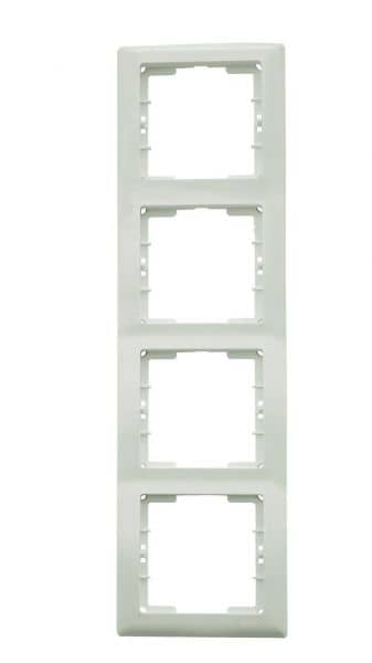 Mutlusan Daria 4-fach Rahmen vertikal Weiss für 4 Module
