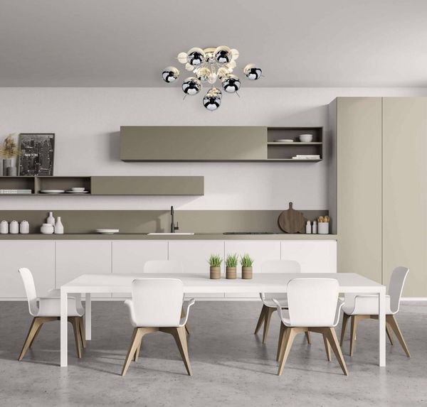 Näve G9 Deckenleuchte EXPLOSION Ø57cm chrome 1085142