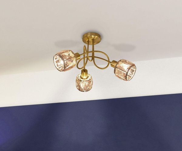 Näve LED Spotleuchte JOSEFA Ø38cm 120W Warmweiss gold 1280858