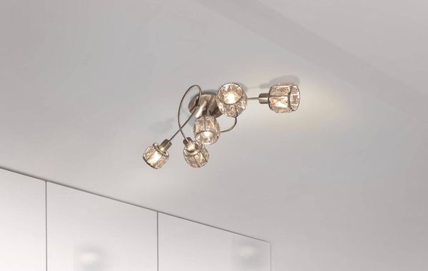 Näve LED Spotleuchte JOSEFA 61x36cm 200W Warmweiss stahl-blank 1281050