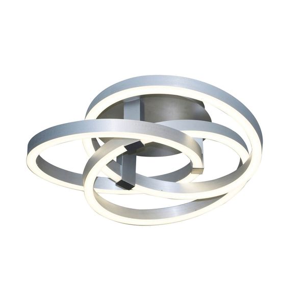 Näve LED Deckenleuchte DIVORA Ø70cm 75W Steuerbare Lichtfarbe aluminium dimmbar RGB Nachtlicht Tuya Smart 1374460