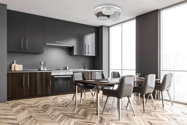 Näve LED Deckenleuchte EPPAN Ø49cm 47,31W Warmweiss grau dimmbar 1383716