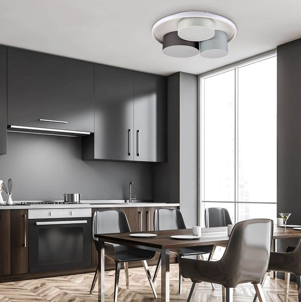 Näve LED Deckenleuchte EPPAN Ø49cm 47,31W Warmweiss grau dimmbar 1383716