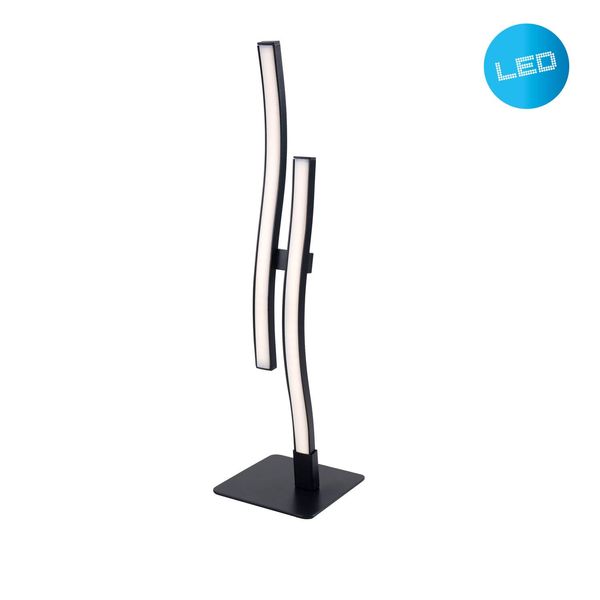 Näve LED Tischleuchte ONDA Ø12cm 10W Warmweiss schwarz 3188722