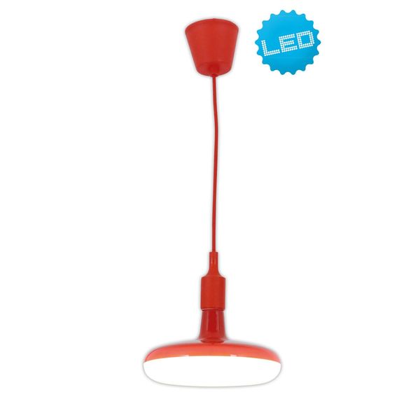 Näve LED Pendelleuchte UFO Ø22cm 22W Warmweiss rot 6096921