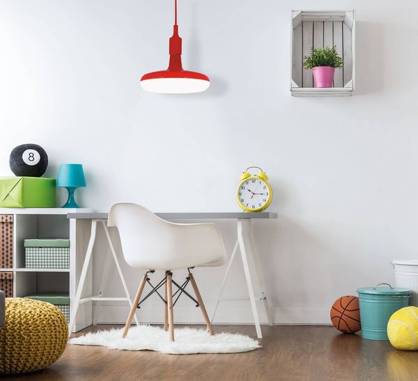 Näve LED Pendelleuchte UFO Ø22cm 22W Warmweiss rot 6096921