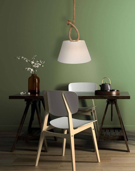 Näve E27 Pendelleuchte ROPE Ø45cm natur 6101727