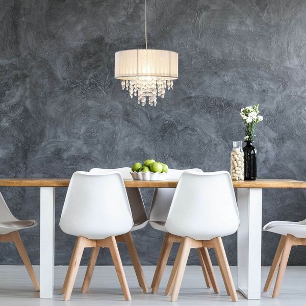 Näve LED Pendelleuchte KRISTALLO Ø30cm 40W weiß 6114923