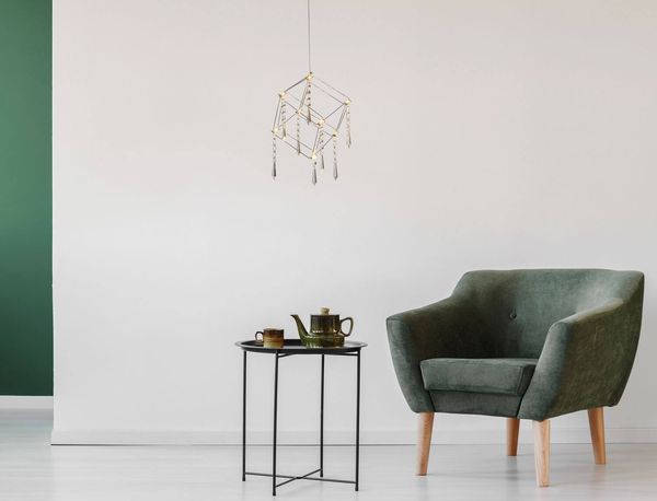 Näve Pendelleuchte ARANEUS 15x15,5cm Warmweiss chrome 6117842