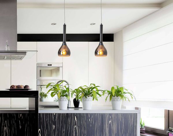 Näve E27 Pendelleuchte VASO Ø16cm anthrazit 6127097