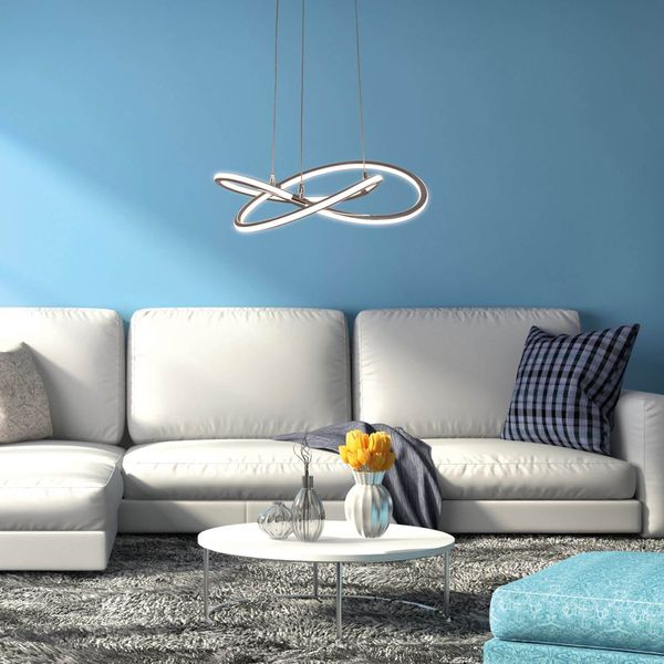 Näve LED Pendelleuchte ODRIVE Ø45cm 31W Warmweiss chrome dimmbar 6129042