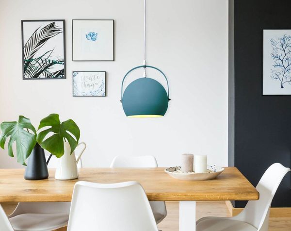 Näve E27 Pendelleuchte COLORADO Ø25cm blau 6137812