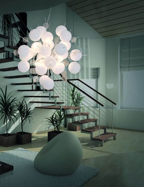 Näve G9 Pendelleuchte EXPLOSION Ø65cm weiß 7026423