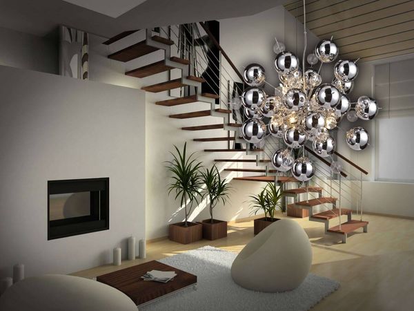 Näve G9 Pendelleuchte EXPLOSION Ø65cm chrome 7026442