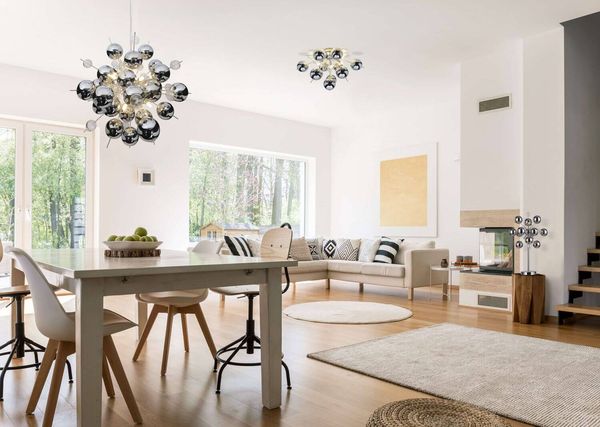 Näve G9 Pendelleuchte EXPLOSION Ø65cm chrome 7026442