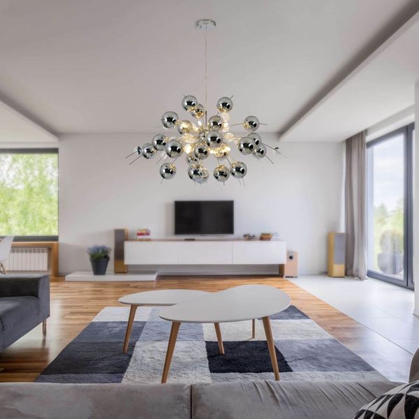 Näve G9 Pendelleuchte EXPLOSION Ø98cm chrome 7030942