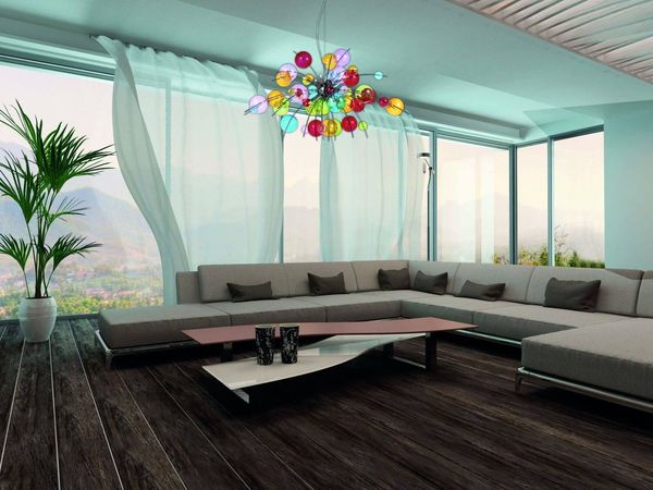 Näve G9 Pendelleuchte EXPLOSION Ø98cm bunt 7030961