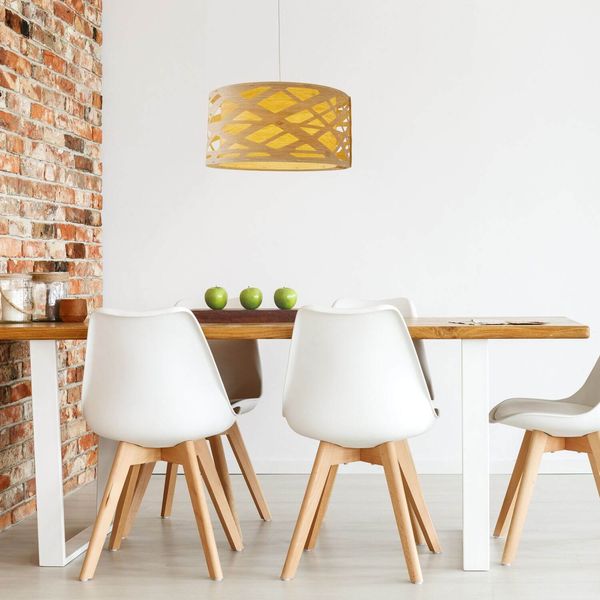 Näve E27 Pendelleuchte FINJA Ø40cm natur 7088327