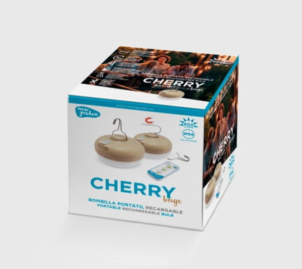 NewGarden CHERRY LED Mobile Hängeleuchte beige Akku, Fernbedienung Innen & Außen IP54