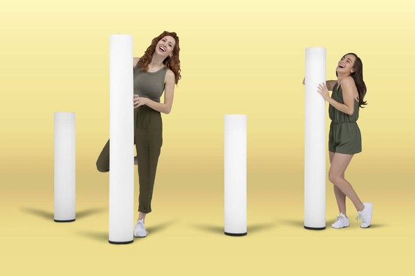 NewGarden FITY 100 LED Outdoor Säulenleuchte 160cm + RGB, Akku, Fernbedienung Innen & Außen IP65