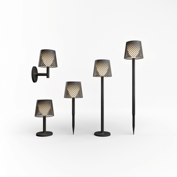 NewGarden GRETA LED Solar Leuchte aus recyceltem Material schwarz, höhenverstellbar Innen & Außen IP65
