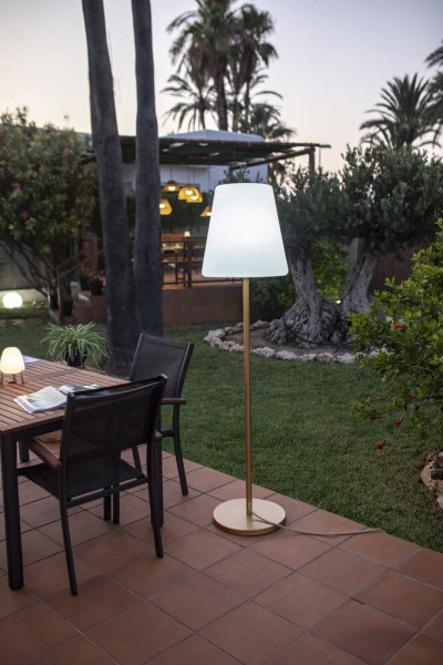 NewGarden LOLA SLIM 180 LED Stehlampe rose gold 180cm dimmbar + Controller E27 Innen & Außen IP65