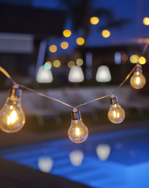 NewGarden STELLA Solar LED Outdoor Solar Lichterkette wetterfest 10x kabellos Innen & Außen IP44