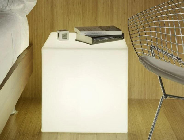 NewGarden CUBY 40 LED Solar-Leuchtwürfel 40cm, Solar, Außen & Innen, Akku, dimmbar 40x40x40cm IP65